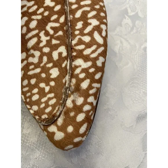 Madewell Size 7.5 The Frances Skimmer Mule In Mini Leopard Calf Hair Shoe - Picture 6 of 11
